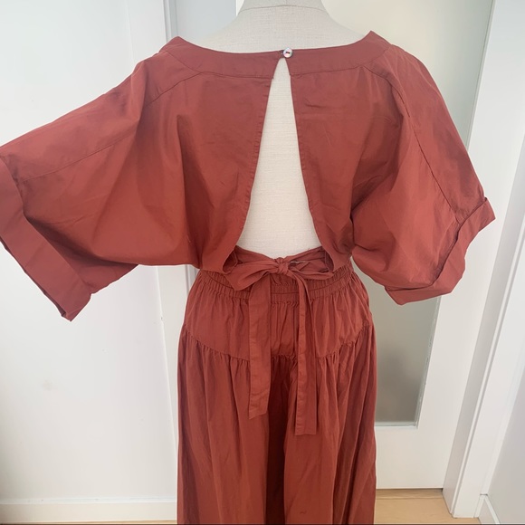 SOLD - Free people rust color crop top and midi skirt set - Picture 2 of 9